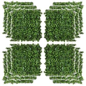 12 PCS 20" x 20" Artificial Boxwood Wall Panel Sweet Potato Leaf Privacy Fence (Option: Light Green-530x530x300 mm)