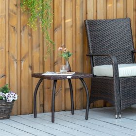Outdoor PE Side Table (Option: Brown-635x100x450 mm)