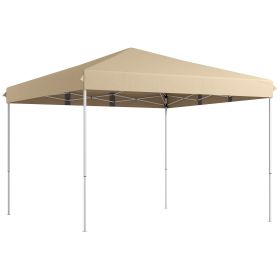 13' x 13' Pop Up Canopy Tent with Height Adjustable, Carry Bag for Outdoor, Garden, Patio, Beige (Option: Beige-1590x240x210 mm)