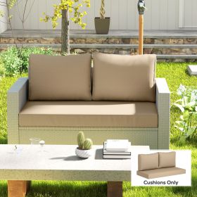 2 Seat Patio Furniture Cushions (Option: Beige-500x720x230 mm)