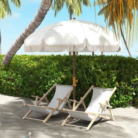 6.2' Beach Umbrella for Travel (Option: Light Gray-1260x120x110 mm)