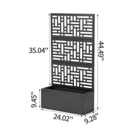 Metal Garden Bed With Trellis, 70 Inch Height Metal Planter Box With Trellis, Garden Box For Climbing Plants Vegetable, Metal Garden Bed With Dra (Option: defaulttitle)