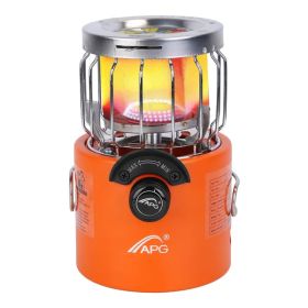 2000W 2 In 1 Camping Stove Tent Heater Outdoor Gas Stove Portable Backpacking Stove (Option: Orange)