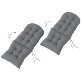 Adirondack Chair Cushions Set of 2, Tufted High Back Patio Non-Slip Cushions for Adirondack Chairs, Gray (Option: Gray-210x400x580 mm)