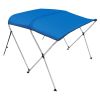 VEVOR 3 Bow Bimini Top Boat Cover, 900D Polyester Canopy with 1" Aluminum Alloy Frame, Waterproof and Sun Shade, Includes Storage Boot, 4 Straps
