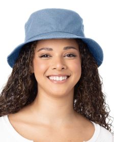 Big Accessories BA642 Lariat Bucket Hat (Color: SLATE BLUE, size: OS)