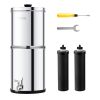 VEVOR 2.25G Gravity-fed Water Filter Countertop System Stainless Steel 2 Filters