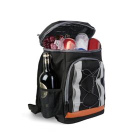 Insulated Cooler Backpack for Picnic Camping Beach Hiking Fishing Travel (Type: Picnic Backpacks, Color: Black)