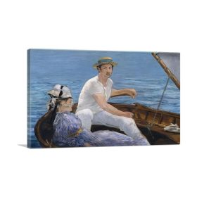Boating 1874 (Type: Standard Framed Canvas Print, size: 16" x 12" / 42cm x 30cm (approx))