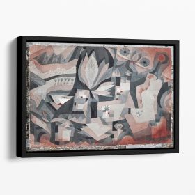 Dry Cooler Garden 1921 No.1 Floating Framed Canvas (Color: Black, size: 36" x 24" / 90cm x 60cm approx)