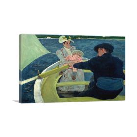 The Boating Party 1893 (Type: Standard Framed Canvas Print, size: 24" x 16" / 60cm x 40cm (approx))