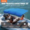 VEVOR 4 Bow Bimini Top Boat Cover, 900D Polyester Canopy with 1" Aluminum Alloy Frame, Waterproof and Sun Shade, Includes Storage Boot, 4 Straps