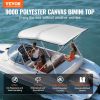 VEVOR 3 Bow Bimini Top Boat Cover, 900D Polyester Canopy with 1" Aluminum Alloy Frame, Waterproof and Sun Shade, Includes Storage Boot