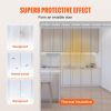 VEVOR Strip Curtain, 84" Height x 42" Width, 0.08" Thickness, 7PCS Clear PVC Strip Door Curtain, Freezer Curtain